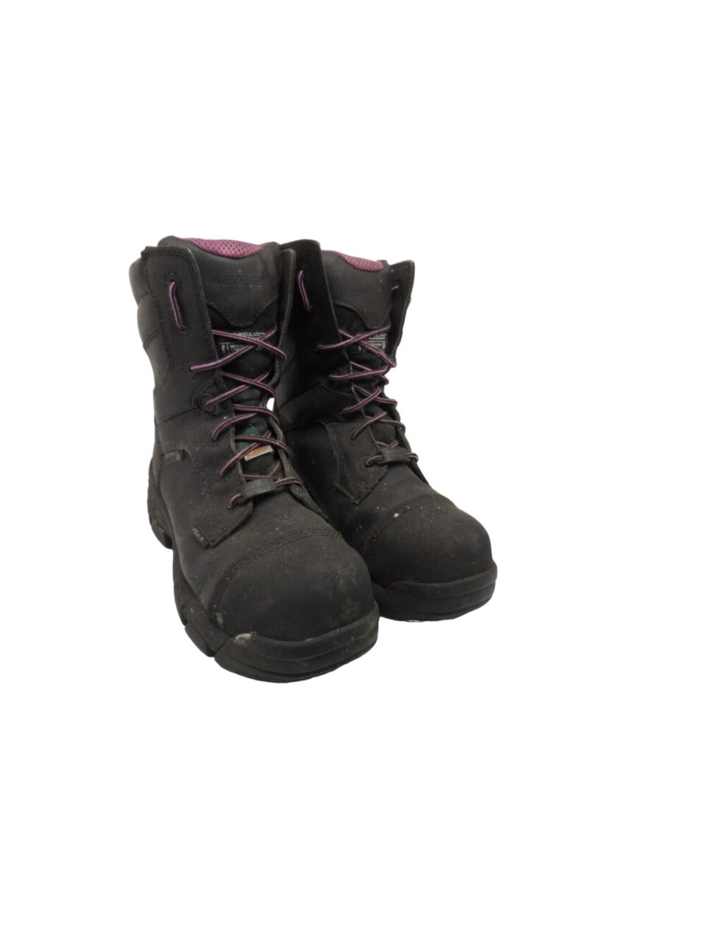 Wolverine Women's 8" Condor Composite Toe Waterproof Boots Black Purple Size 9W